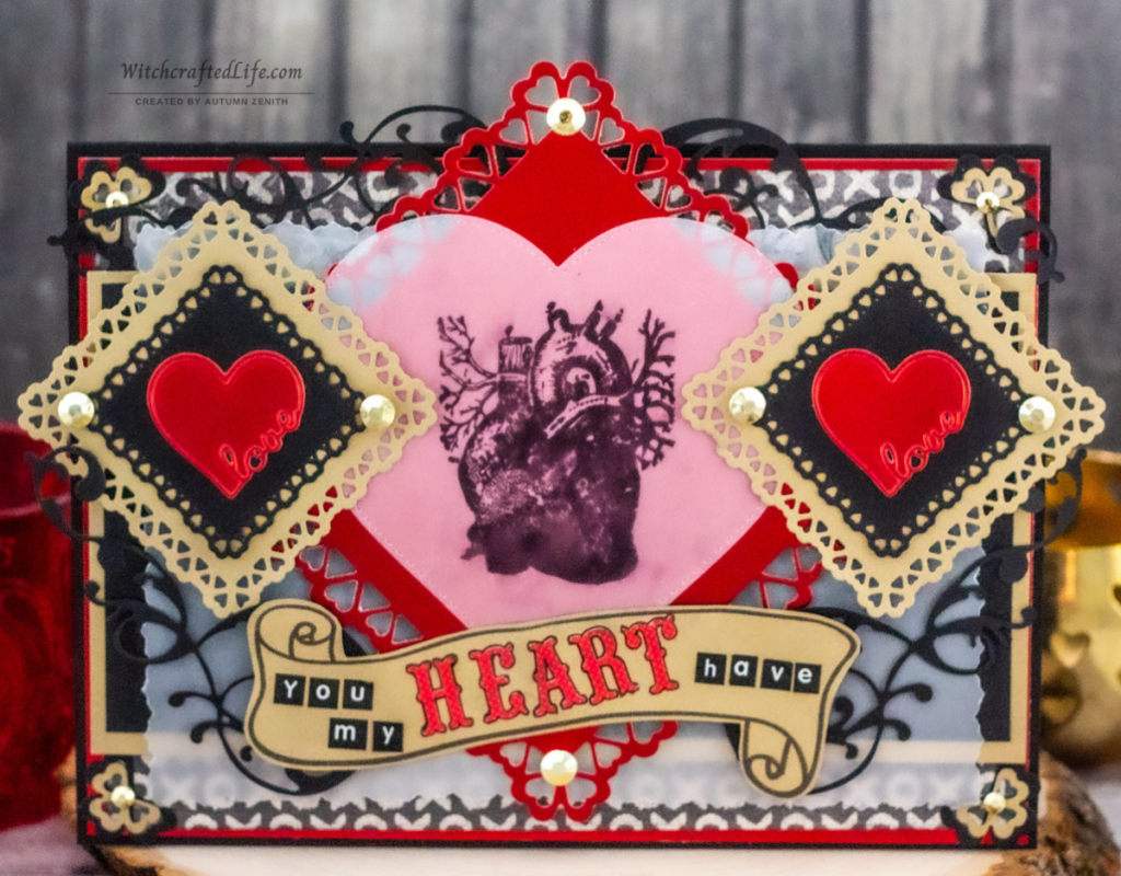 Darkly Romantic I (Anatomical) Heart You Valoween Valentine's Day Card