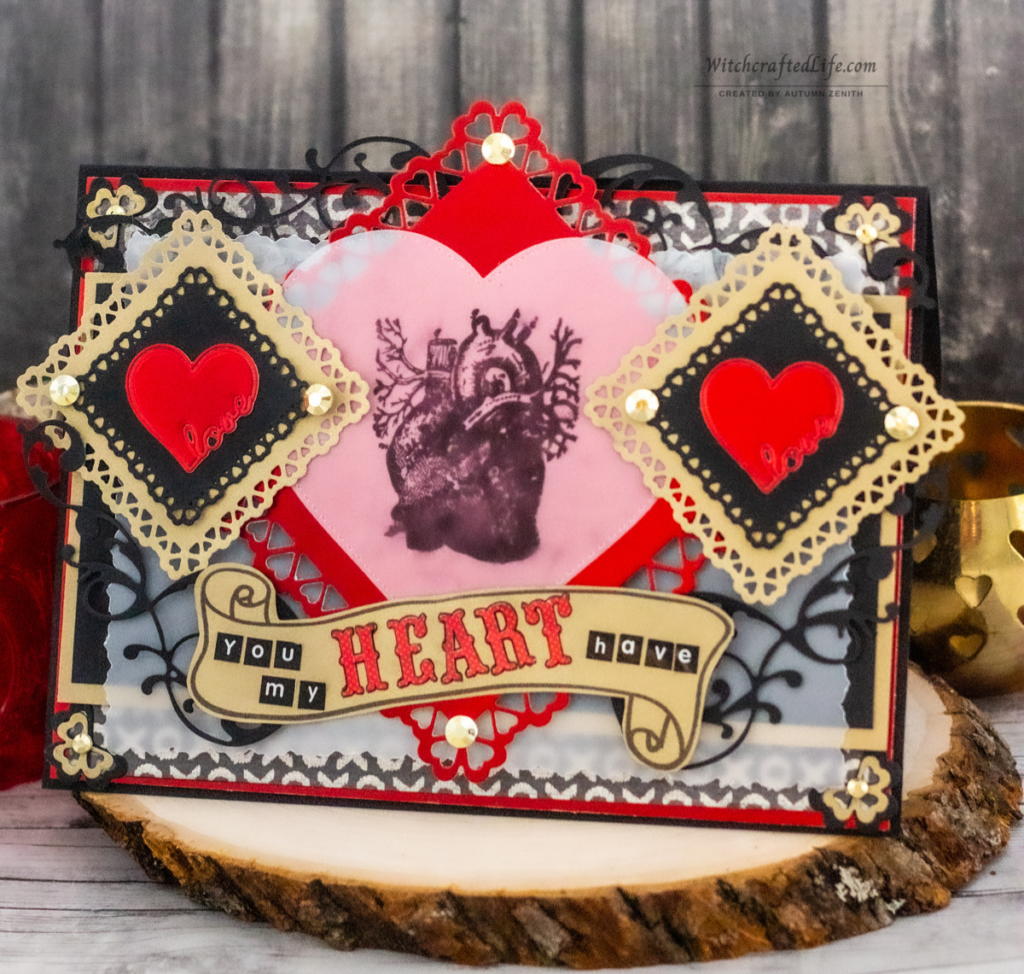 Darkly Romantic I (Anatomical) Heart You Valoween Valentine's Day Card