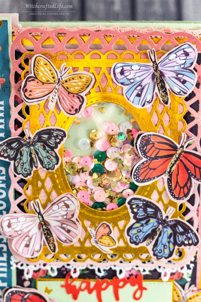 Delightful Butterfly Themed Happy Ostara Shaker Card for the Spring Equinox